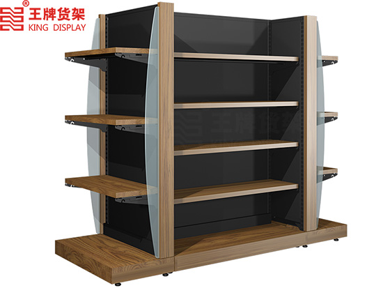 Steel and wood combined with H - type imported food store shelves