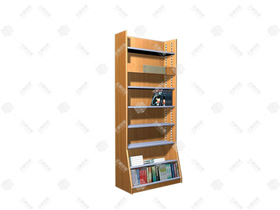 钢木结合单面书店货架
