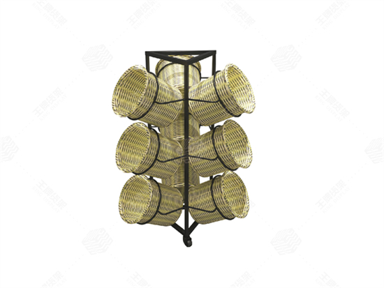 编织篓三面架